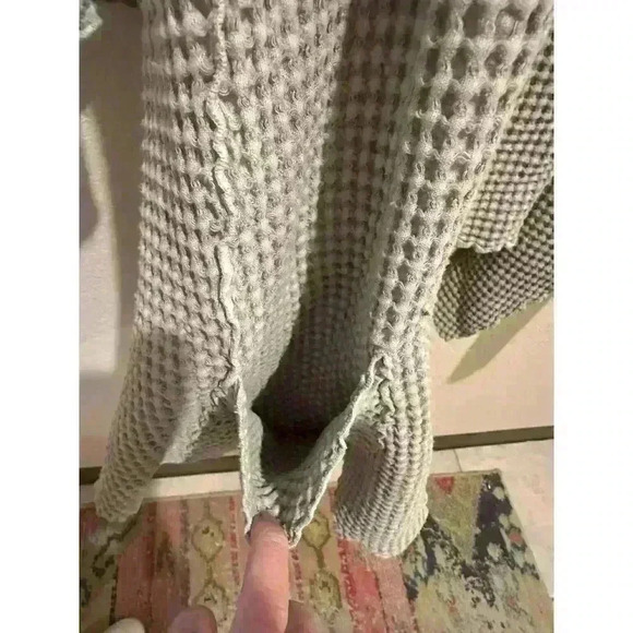 Denim & Roses Womens Waffle Swing Jacket Open Front Gray Lagenlook Layer - Picture 7 of 10